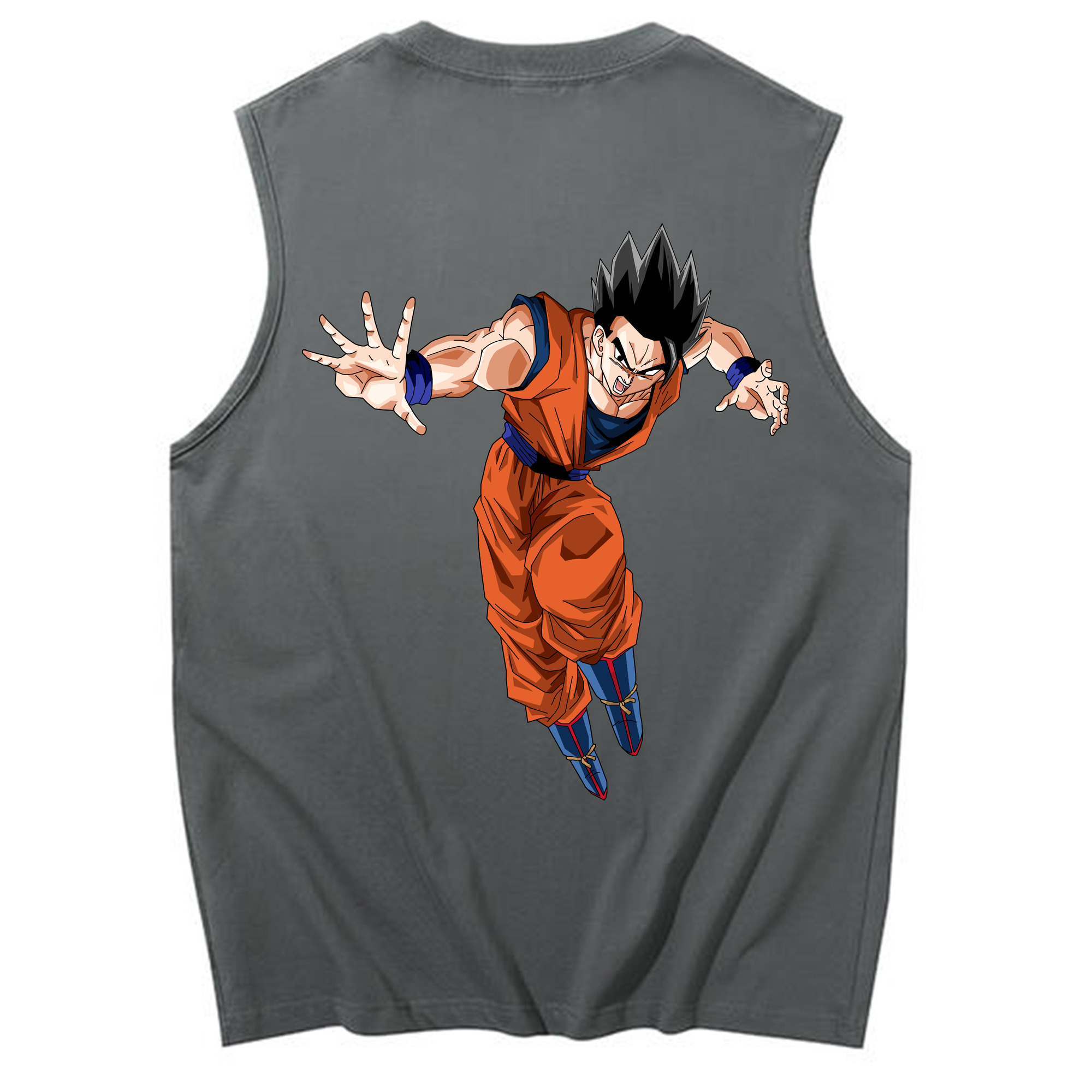 （画像用） ドラゴンボール 孫 悟飯（そんごはん）DRAGON BALL Son Gohan コットン100％タンクトップ（背面プリント）